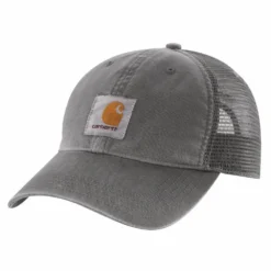 'Carhartt' Men's Adjustable Canvas Mesh-Back Cap - Gravel