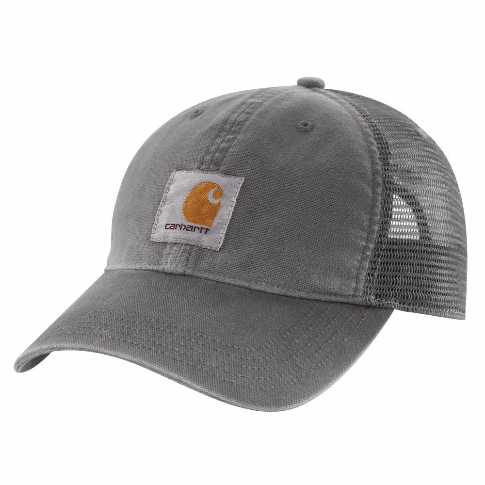 'Carhartt' Men's Adjustable Canvas Mesh-Back Cap - Gravel 1 'Carhartt' Men's Adjustable Canvas Mesh-Back Cap - Gravel