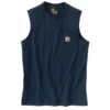 'Carhartt' Men's Relaxed Fit Heavyweight Sleeveless Pocket Tee - Navy