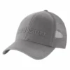 'Carhartt' Men's Canvas Mesh-Back Logo Graphic Cap - Asphalt