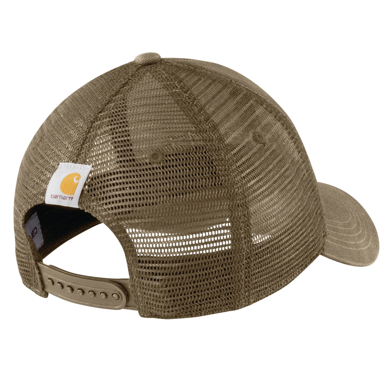 'Carhartt' Men's Canvas Mesh-Back Logo Graphic Cap - Light Brown 2 'Carhartt' Men's Canvas Mesh-Back Logo Graphic Cap - Light Brown - Image 2