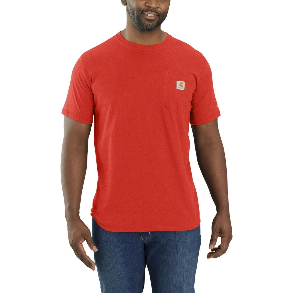 'Carhartt' Men's Force® Relaxed Fit Midweight Pocket T-Shirt - Currant Heather 1 'Carhartt' Men's Force® Relaxed Fit Midweight Pocket T-Shirt - Currant Heather