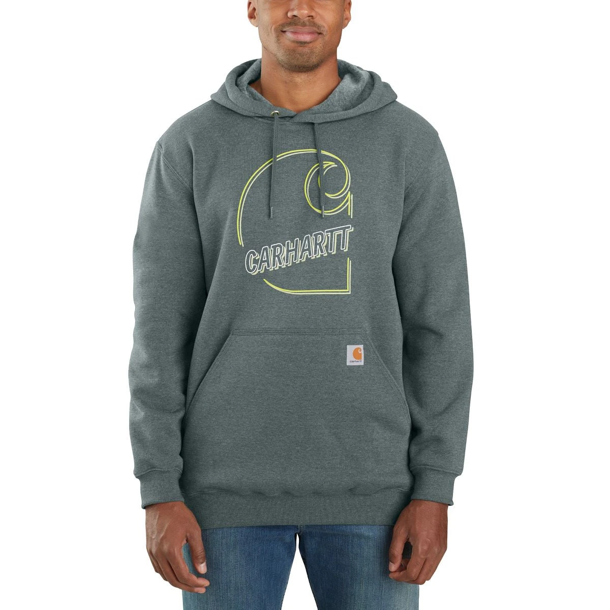 'Carhartt' Men's Loose Fit Midweight Graphic Sweatshirt - Elm Heather 1 'Carhartt' Men's Loose Fit Midweight Graphic Sweatshirt - Elm Heather