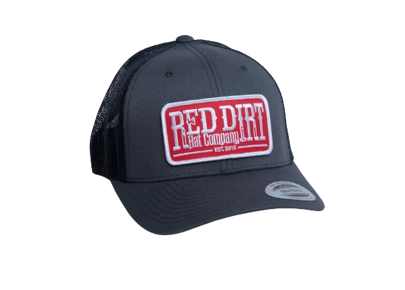 'Red Dirt Hat Company' Men's Tag Patch Cap - Charcoal / Black 1 'Red Dirt Hat Company' Men's Tag Patch Cap - Charcoal / Black