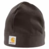 'Carhartt' Fleece Beanie - Dark Brown