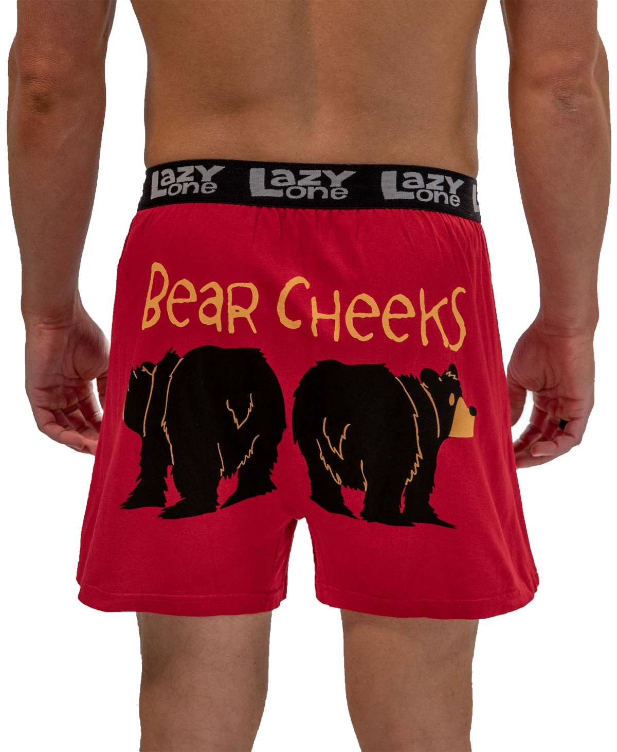 'Lazy One' Men's Bear Cheeks Boxer - Red 1 'Lazy One' Men's Bear Cheeks Boxer - Red