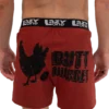 'Lazy One' Men's Butt Nugget Boxer - Brick Red