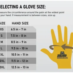 'Bear Knuckles' Double Wedge™ Heavy Duty Cowhide Driver Glove - Yellow -Carhart Clothing Shop Hand chart D351 D451 D357 D409 D373 D395484 600x600 1024x1024@2x