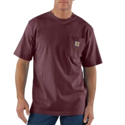 'Carhartt' Men's Loose Fit Heavyweight Pocket T-Shirt - Port