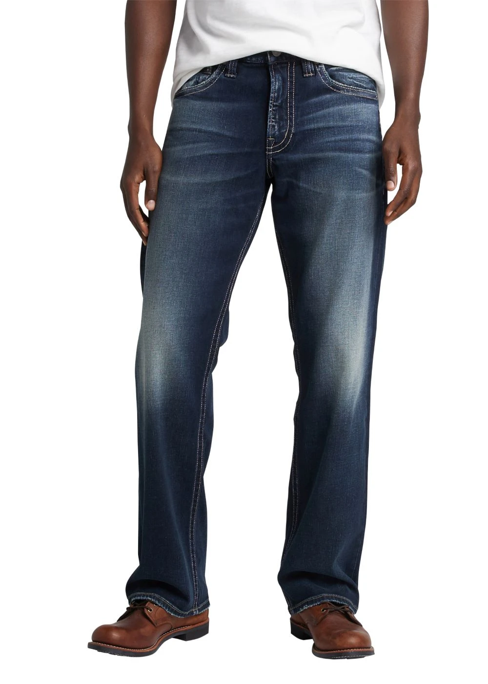 'Silver Jeans' Men's Zac Relaxed Fit Straight Leg - Medium Indigo 1 'Silver Jeans' Men's Zac Relaxed Fit Straight Leg - Medium Indigo