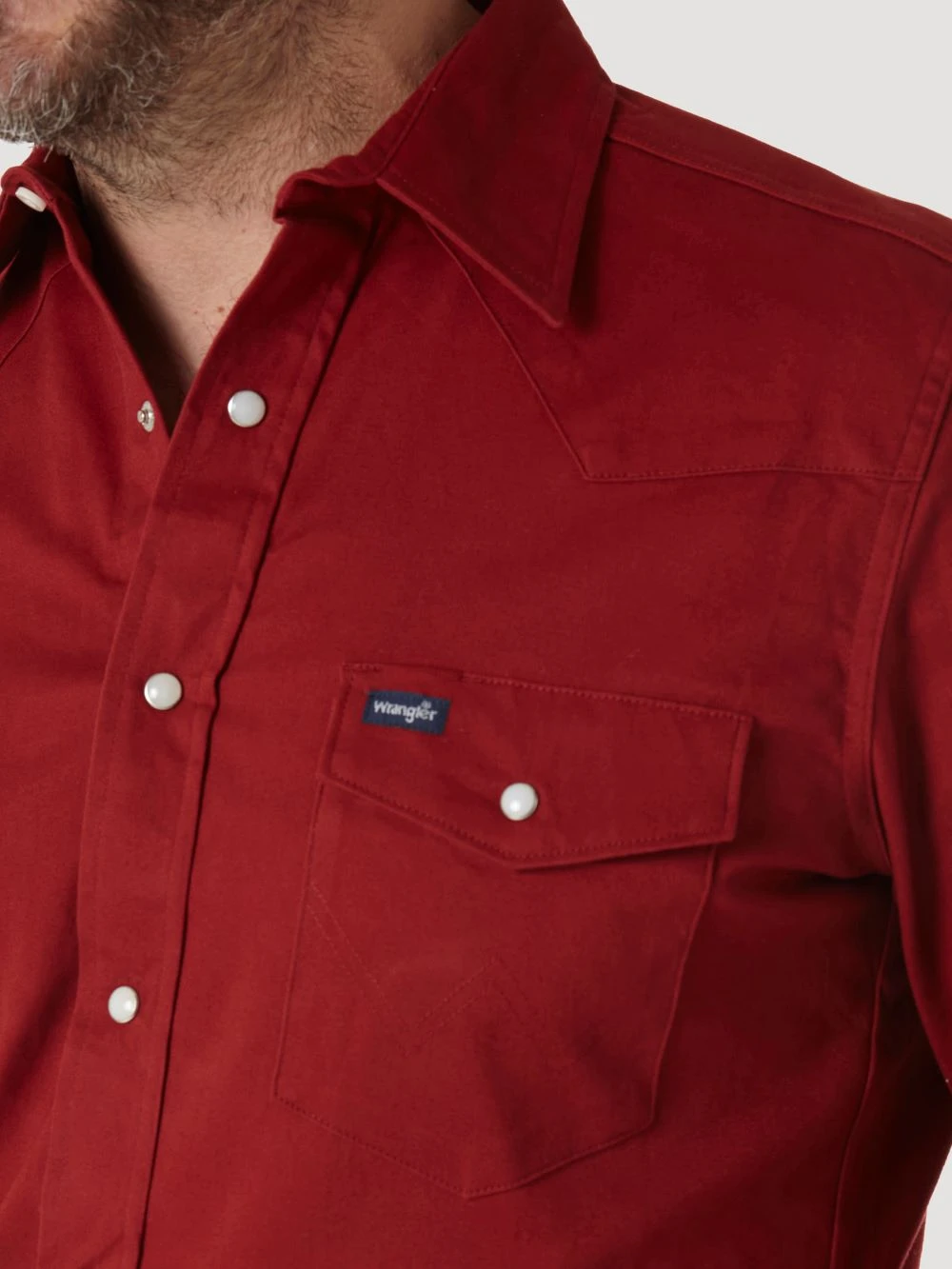 'Wrangler' Men's Advanced Comfort Cowboy Cut Snap Front - Red 2 'Wrangler' Men's Advanced Comfort Cowboy Cut Snap Front - Red - Image 2