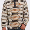'Cinch' Men's Polar Fleece Pullover - Cream
