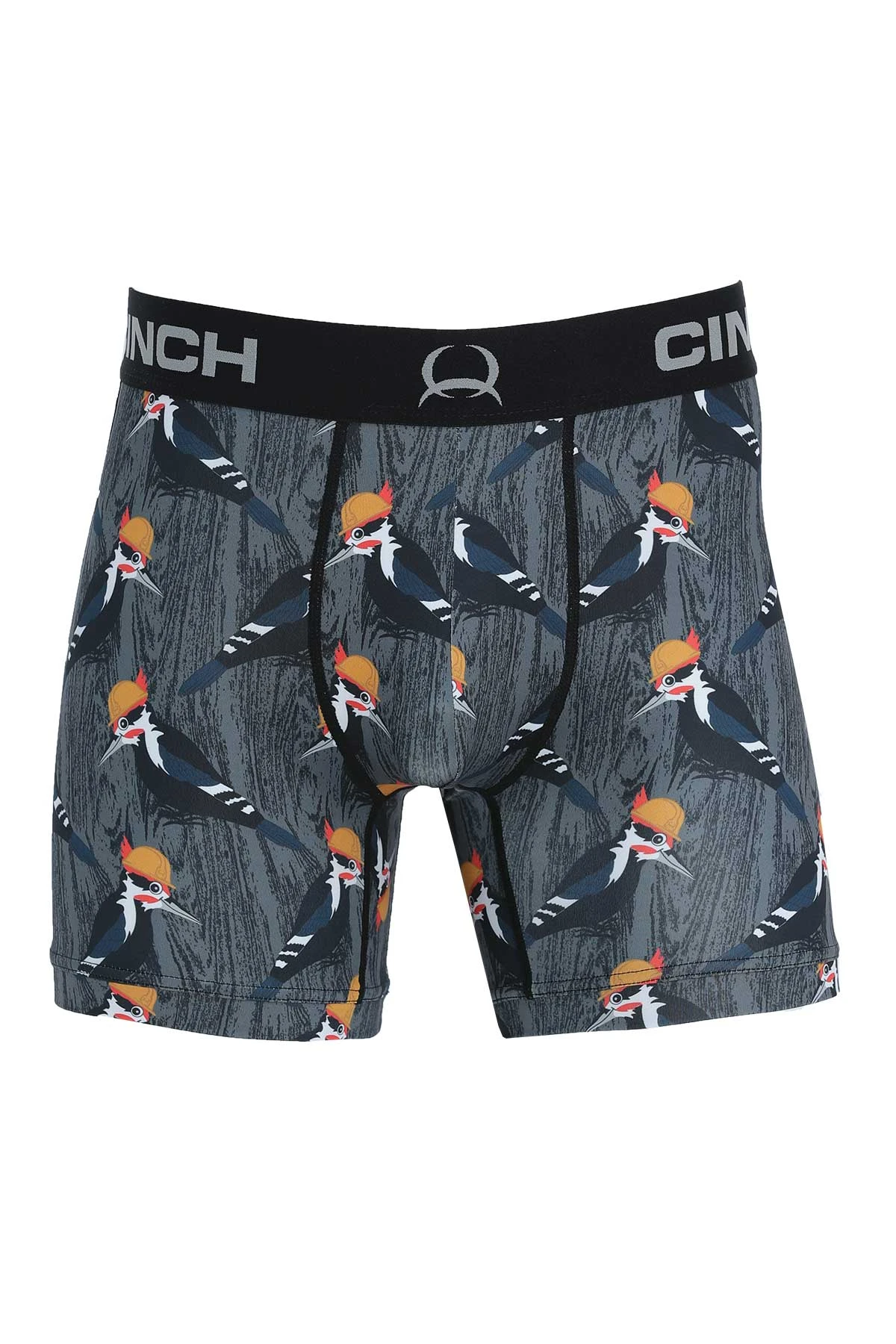 'Cinch' Men's 6" Woodpecker Boxer Brief - Grey 3 'Cinch' Men's 6" Woodpecker Boxer Brief - Grey - Image 3