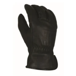 'Bear Knuckles' Double Wedge™ Fleece-Lined Water Resistant Cowhide Driver Glove - Black