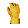 'Bear Knuckles' Double Wedge™ Fleece-Lined Water Resistant Cowhide Driver Glove - Yellow