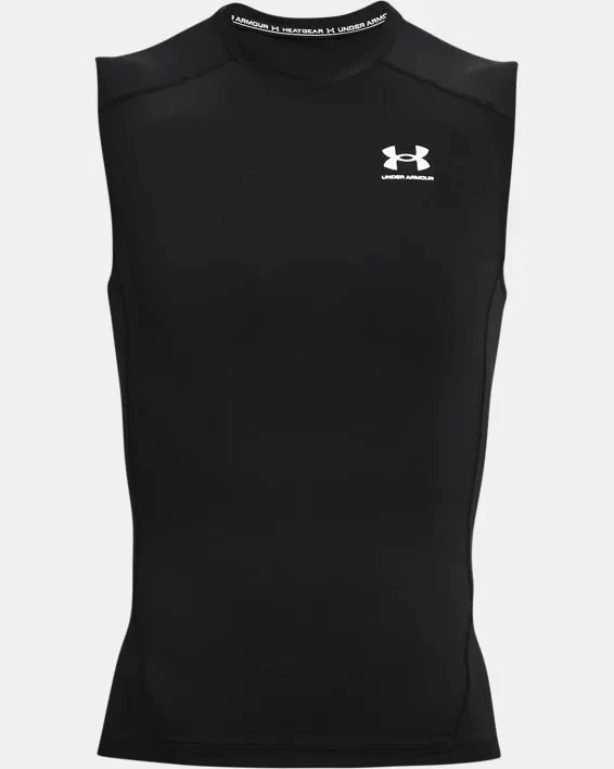 'Under Armour' Men's HeatGear® Sleeveless Compression - Black / White 1 'Under Armour' Men's HeatGear® Sleeveless Compression - Black / White
