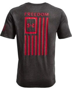 'Under Armour' Men's Freedom Flag T-Shirt - Charcoal Medium Heather / Red