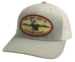 'Red Dirt Hat' Jackalope Ranch Patch Hat - Heather Grey / White