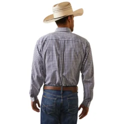 'Ariat' Men's Wrinkle Free Atlas Button Down - White -Carhart Clothing Shop S23 MNS WEST 10043804 back 1024x1024@2x