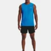 'Under Armour' Men's Rush™ Seamless Sleeveless T-Shirt - Blue Circuit / Black
