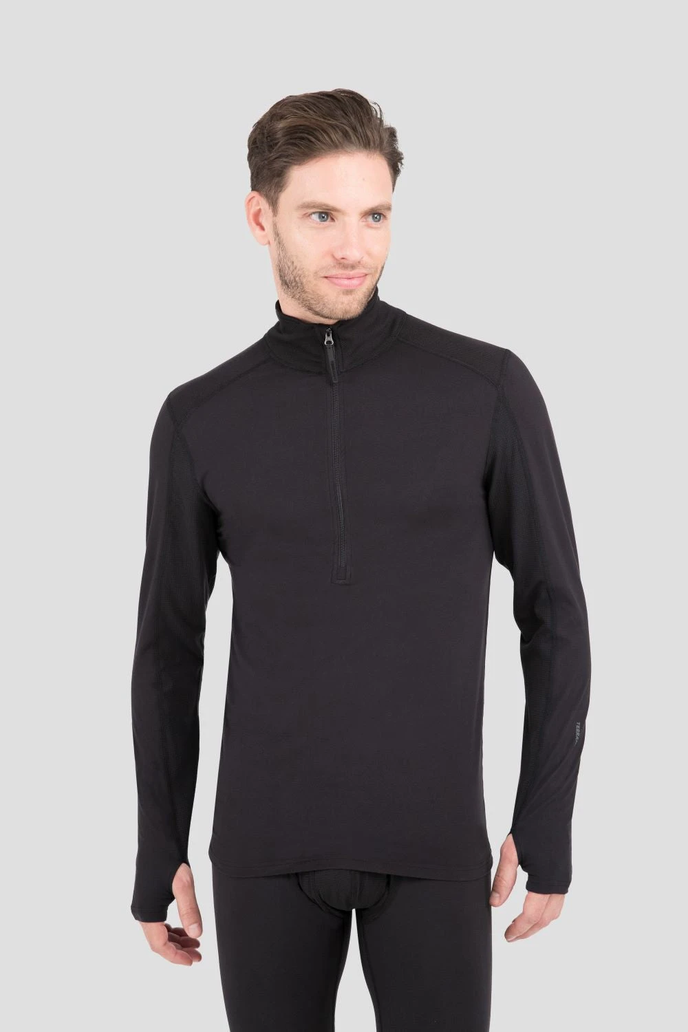 'Terramar' Men's 2.0 Thermolator® Performance Half Zip - Black 1 'Terramar' Men's 2.0 Thermolator® Performance Half Zip - Black