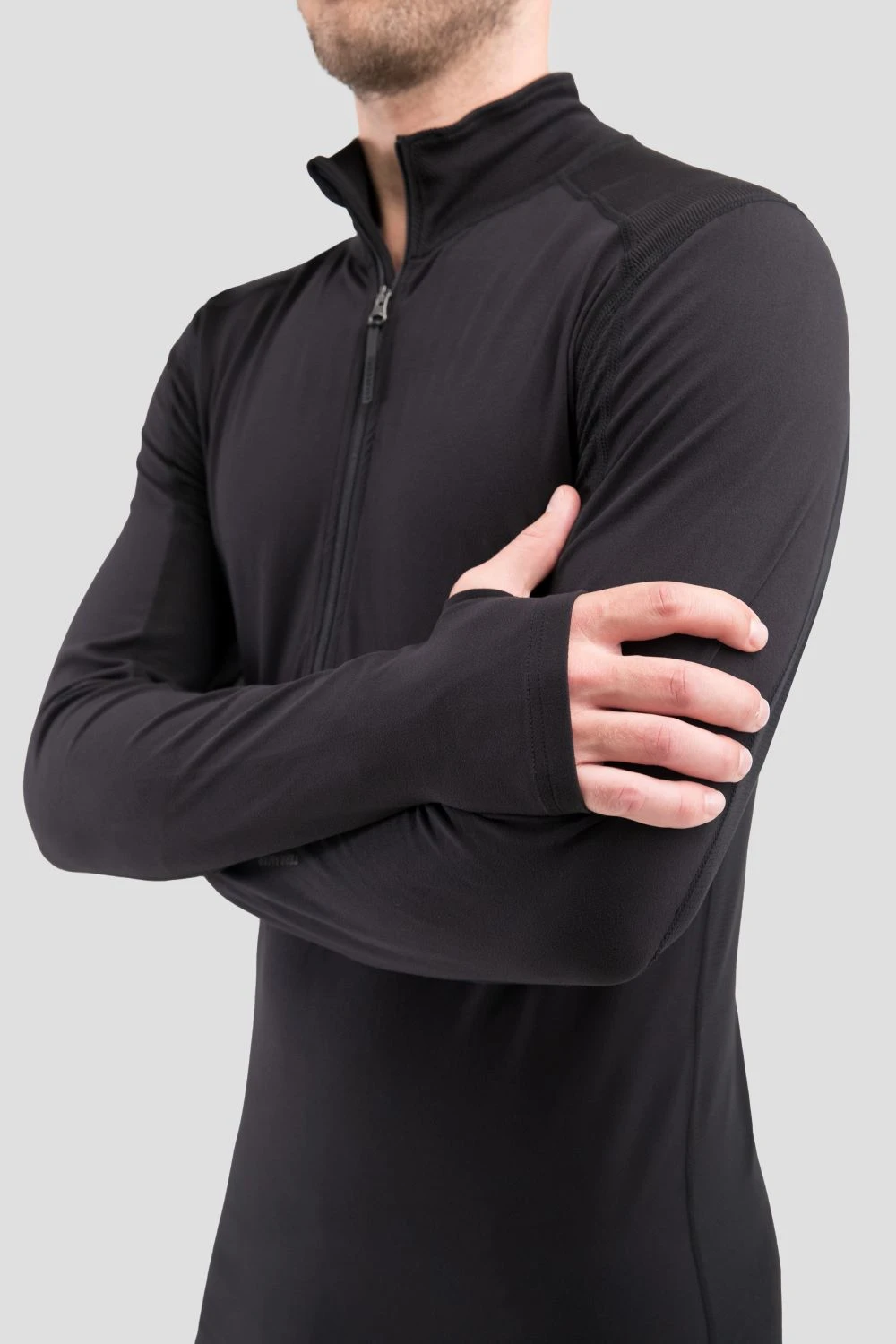 'Terramar' Men's 2.0 Thermolator® Performance Half Zip - Black 4 'Terramar' Men's 2.0 Thermolator® Performance Half Zip - Black - Image 4