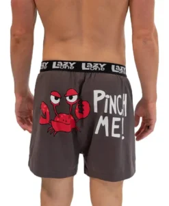 'Lazy One' Men's Pinch Me Boxer - Grey