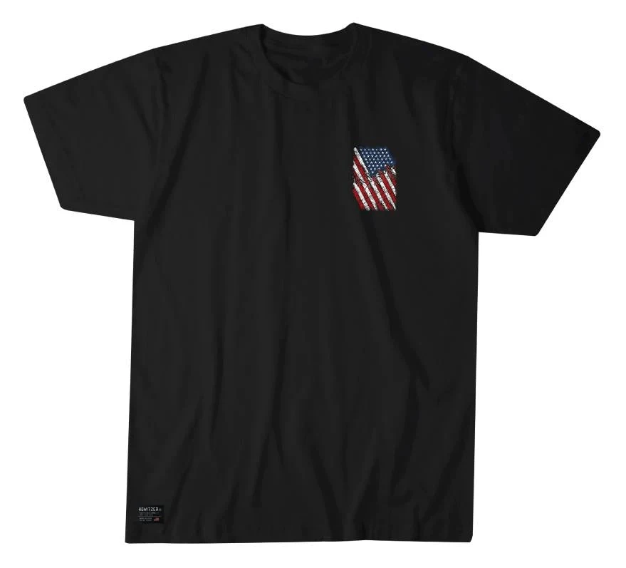 'Howitzer' Men's We The Flag Short Sleeve Tee - Black 1 'Howitzer' Men's We The Flag Short Sleeve Tee - Black