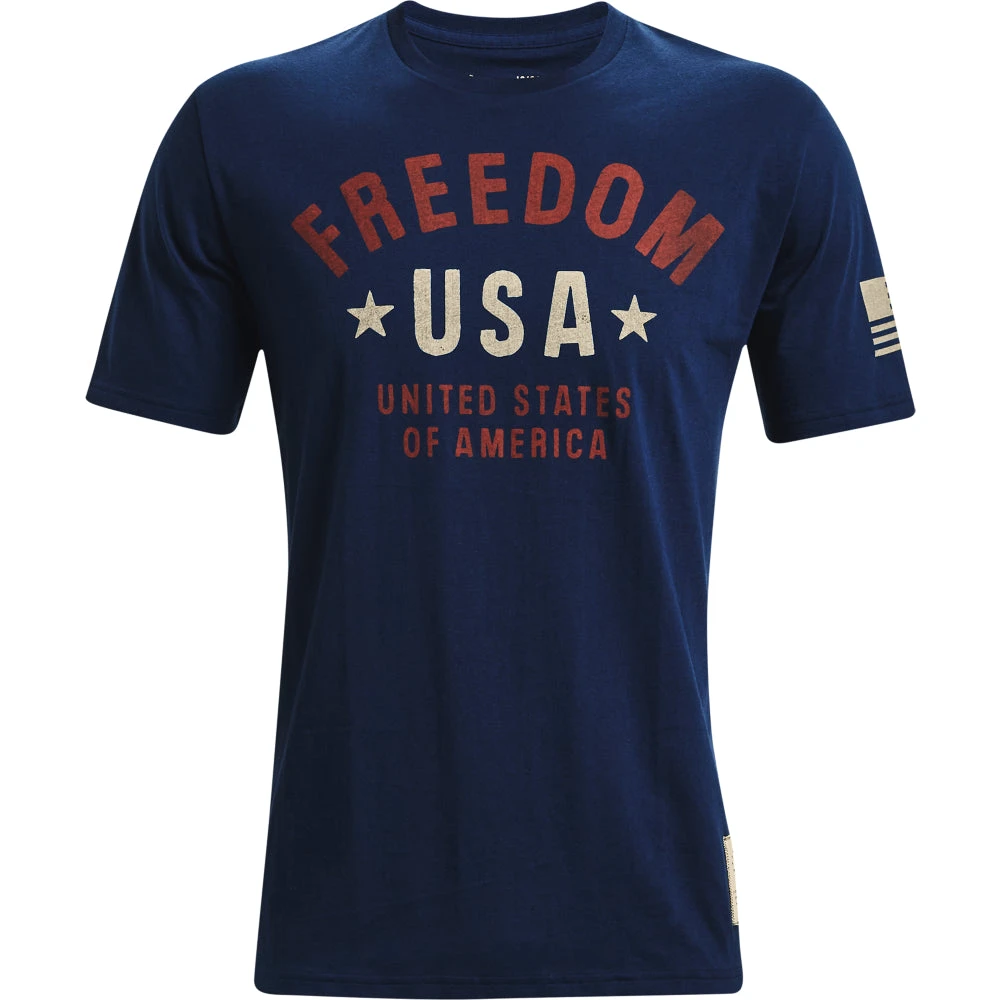 'Under Armour' Men's Freedom Vintage T-Shirt - Academy 1 'Under Armour' Men's Freedom Vintage T-Shirt - Academy