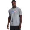 'Under Armour' Men's Freedom Hook T-Shirt - Steel / White