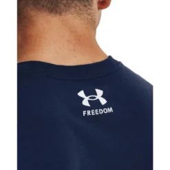 'Under Armour' Men's Freedom Hook T-Shirt - Academy / Red -Carhart Clothing Shop s7.V5 1370304 408 BCKDET 1024x1024@2x