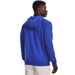 'Under Armour' Men's Rival Fleece Wordmark Colorblock Hoodie - Versa Blue -Carhart Clothing Shop s7.V5 1373363 486 BC 1024x1024@2x