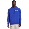 'Under Armour' Men's Rival Fleece Wordmark Colorblock Hoodie - Versa Blue
